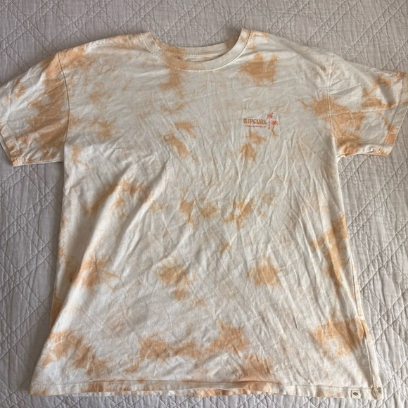 Rip Curl Other - Rip Curl Men's Short Sleeve Tie-Dye Tee - Orange and White